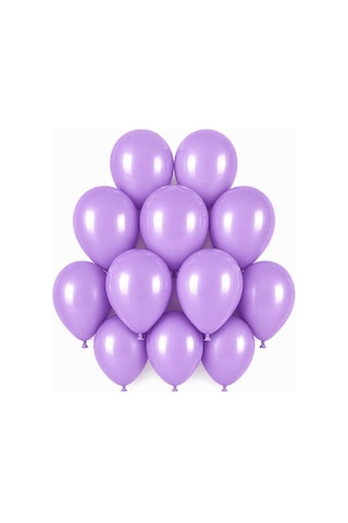 Lila Renk Lateks Makaron Balon 30 Cm - 12 Adet