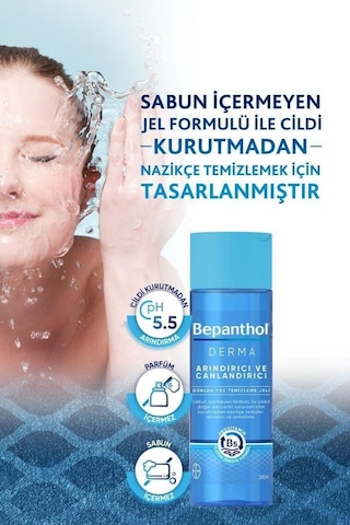 Bepanthol Derma ve Canlandırıcı Günlük Yüz Temizleme Jeli 200 ml+Bepanthol Derma Nemlendirici Besleyici Günlük Yüz Bakım Kremi 50 ml+Bepant