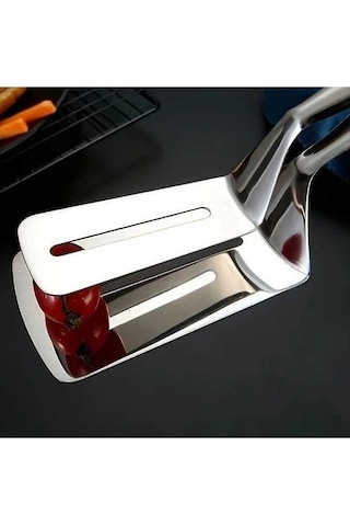 Trendooze Gaojunshop01 Gümüş Paslanmaz Çelik Spatula Seti Yapışmaz Maşalar Gümüş