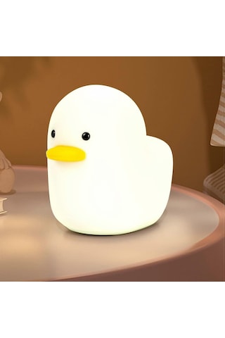 Led Ördek Gece Lambası, Sevimli Ördek, Usb Şarj Edilebilir Ada
