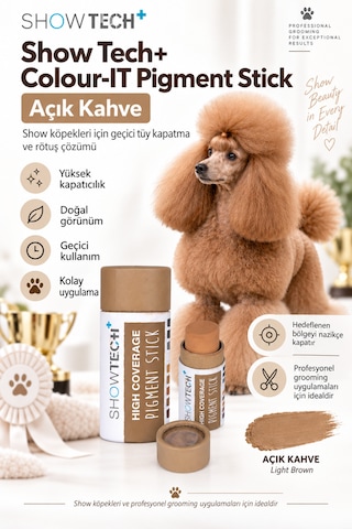 Showtech Colour-ıt El Yapımı Pigment Toz Geçici Köpek Tüy Boyası Açık Kahve