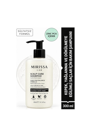 Mirissa Lab Kepek Ve Yağlanma Karşıtı Sülfatsız ve Tuzsuz Saç Derisi Şampuanı 300 ML
