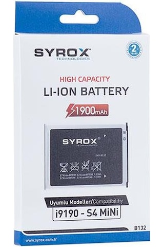Syrox Samsung Uyumlu S4 Mini / İ9190 Batarya B132