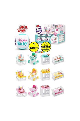 1 Adet Aksesuarlı Sürpriz Mini Baby Babek Paket - 1 Adet - 9.5 Cm