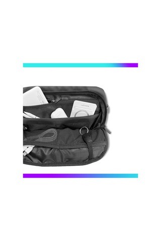 Lenyes Lb713 Dazzling Crossbody Serisi Çok Amaçlı Su Geçirmez Çapraz Vücut Çantası Siyah Siyah