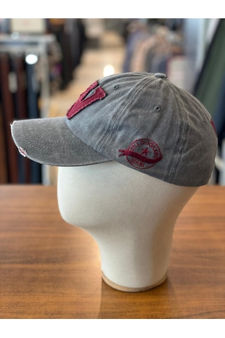 Hamze W Logo Vintage Yıkamalı Eskitme Cap Şapka Gri