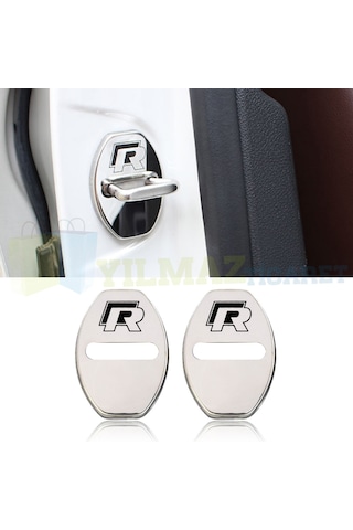 Volkswagen R Logo Kapı Kilit Kaplama Polo Scirocco Metal