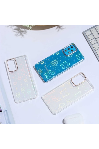 Samsung Uyumlu Galaxy A72 Kılıf Zore Sidney Desenli Sert Kapak Butterfly No2