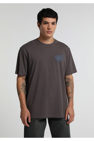 Colin's Colins Relaxed Fit Yuvarlak Yaka Düz Erkek Antrasit Kısa Kol Tişört Cl1081078 Q1.v2 Ant