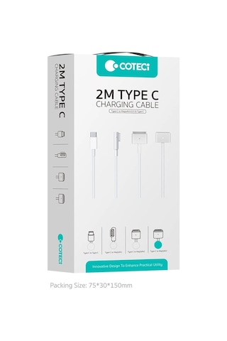 16001-m2 Type-c To Magsafe 2 Hızlı Şarj Kablosu 2 Metre