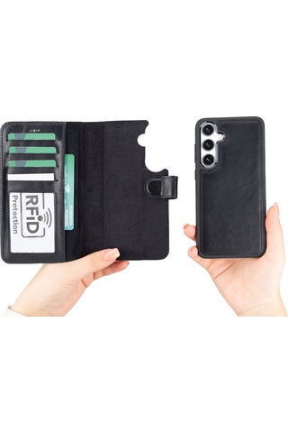 Samsung Galaxy S25 Çıkarılabilir Deri Cüzdan Kılıf