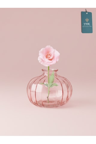 Chacha Home Modern 3'lü Minimalist Cam Çiçek Vazosu Dekoratif Masa Üstü Vazo Seti Açık Pembe