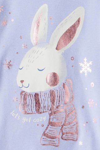 Kız Çocuk Ekru Pijama Set Ekru