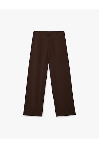 Koton Modal Kumaş Beli Bağcıklı Geniş Paça Palazzo Pantolon Kahverengi 6sak40225pw Kahve
