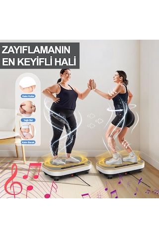 Bluetooth Led Işıklı Titreşimli Egzersiz Platformu Kumandalı Ev Fitness Aleti Direnç Lastiği Hediye