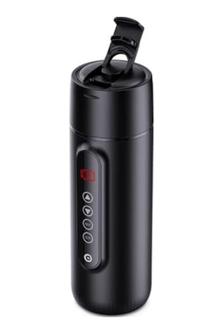 Coofbe Paslanmaz Çelik 470ml Araç Su Isıtıcı Taşınabilir Termos Dijital Ekranlı Araç Su Isıtıcı Kattle