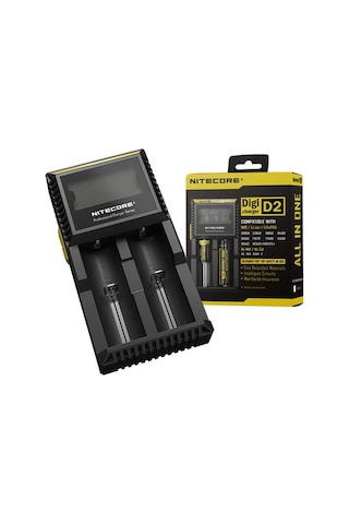 Nıtecore D2 Pil Şarj Cihazı + Panasonic NCR18650B Pil + Orion 18650 Pil Kutusu