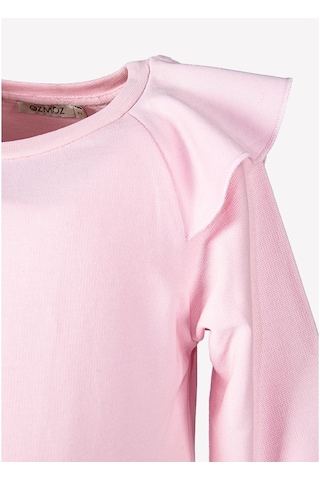 Organik Kız Çocuk Sweatshirt - Pembe