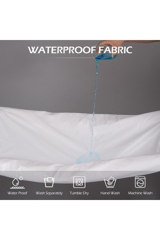 Novahub Camgöbeği Su Geçirmez Yatak Örtüsü - Mikrofiber - Anti-mite - 120x200cm Camgöbeği