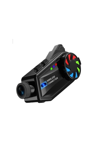 Bt68 1080p Geniş Açılı Kameralı Motosiklet Kask Kulaklığı 3000mah Bataryalı Bluetooth