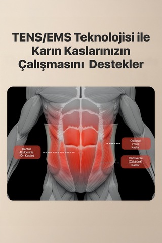 Gs300 Tens-ems Akıllı Taşınabilir Karın Masaj Aleti/robotu Isı Terapisi - Termoterapi Bej