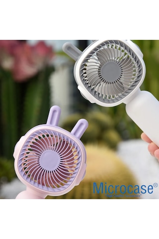 Microcase Fn40 Telefon Tutacaklı Şarj Edilebilir Elde Taşınabilir Mini Fan - Al5299