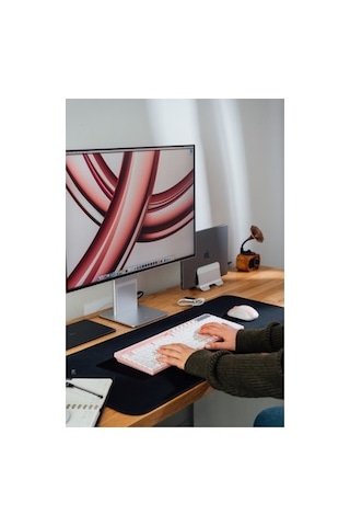Pembe/beyaz Kablosuz Q Multimedia Klavye Ve Mouse Seti, Şık Tasarım