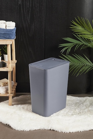 Perotti 13246 Gri Molly 12 Litre Click Çöp Kovası Beyaz