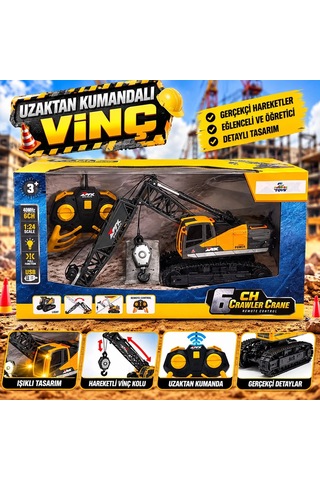 1:24 Ölçekli Uzaktan Kumandalı Vinç
