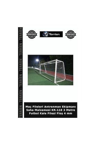 Maç Fileleri Antrenman Ekipmanı Saha Malzemesi Kr-118 3 Metre Futbol Kale Filesi Floş 4 Mm