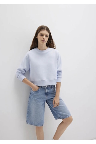Mavi Bisiklet Yaka Mavi Kadın Sweatshirt M1s10387-89201 Mavi