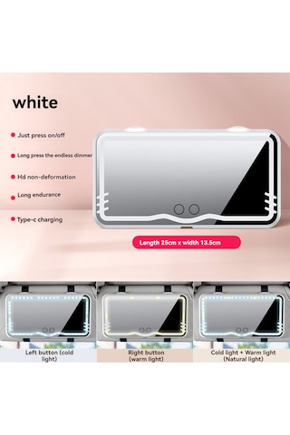 Xindoker Araç İçi Güneşlik Ayna, Led Dokunmatik Işık, Usb-c Şarj Edilebilir, Soğuk Beyaz-ıslak Sarı Işık Seçeneği, Parlaklık Ayarlamalı, Siyah