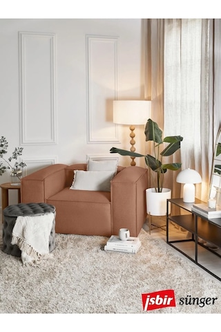 Mode Soft Berjer 33 Tarçın Keten Kumaş İşbir Sünger