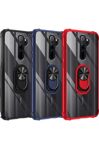Xiaomi Redmi Note 8 Pro Kilif Standli Yüzüklü Mola Silikon Kapak 392711799