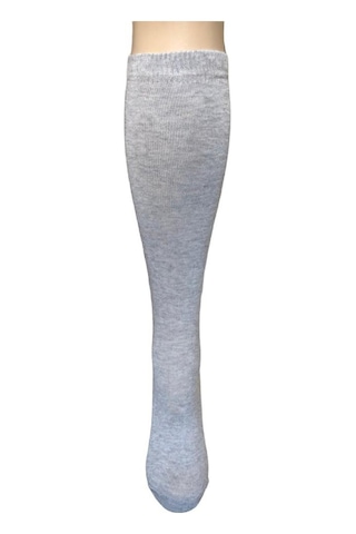 DESIGN PAMUKLU ÇOCUK DİZALTI OKUL ÇORABI-Gri