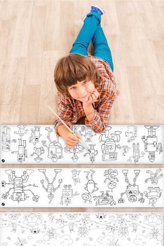 Bebek Ve Çocuk Için 3,75 Metre Rulo Boyama Kağıdı Karışık