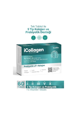 iCollagen Kolajen ve Probiyotik Takviye Edici Gıda 60 Tablet