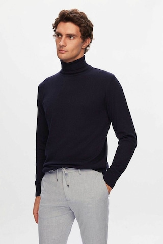 D's Damat Ds Damat Regular Fit Lacivert Pamuk Karışımlı Balıkçı Yaka Triko Kazak 5HF06ORT12007 Lacivert