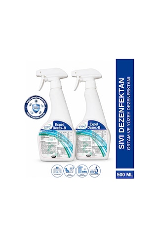Expel Dezex-B Ortam ve Yüzey Dezenfektanı 4 x 500 ML Expel Dezex-B Ortam ve Yüzey Dezenfektanı 4 x 500 ML