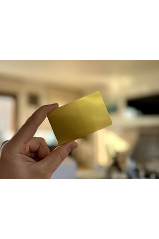 Gold Metal Nfc Kartvizit Ntag215 Temassız Nfc Kart 86 56 Mm, 540 B