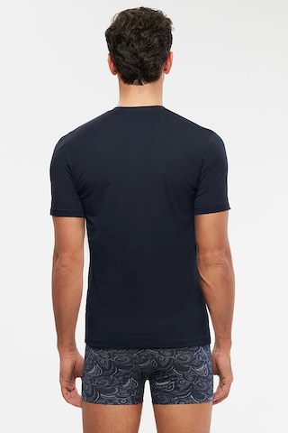 Kom Antonio V Yaka Pamuklu Erkek Tshirt - Lacivert