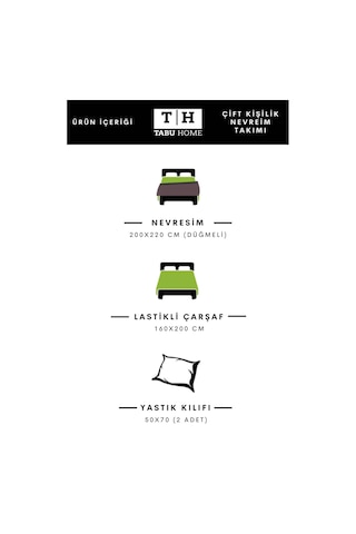 Tabu Home İpliği Boyalı Antrasit Çarşafı Lastikli Çift Kişilik Ne