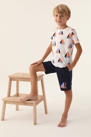 Rolypoly Boat Krem Erkek Çocuk Bermuda Takım 5274-42919 Krem