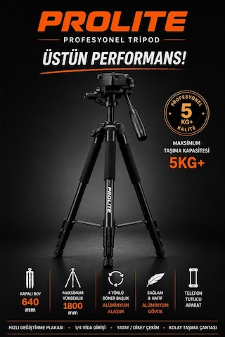 180 Cm Tripod Dslr Telefon Gopro Teleskop Telefon Projeksiyon Uyumlu Canon Nikon Sony Fujifilm İçin