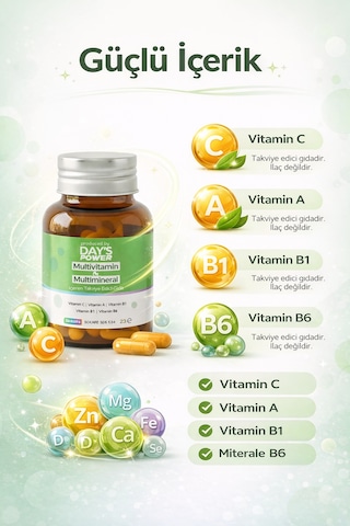 Day's Power Multivitamin&Multimineral Takviye Edici Gıda