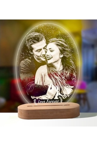 Fastbuy De Beers Kişiselleştirilmiş 3d Fotoğraf Lambası, Özel Fotoğraf/metin Özelleştirilmiş, Sevgililer/güzeliler/evlilik Yı Bej