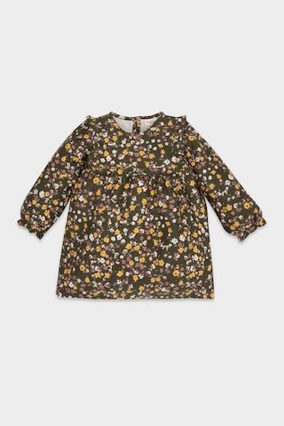 DeFacto Kız Bebek Desenli Uzun Kollu Elbise D5634A524WNKH158 Haki