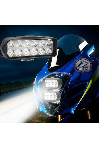 12 Led Motosiklet Farları Parlak Beyaz Işık 15000 Lümen Led Scooter Spot Işığı Motosiklet Sis Lambası 1 Adet Fiyatıdır Sts Oto Aksesuar