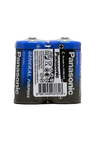 Panasonic R14Be General Purpose Çinko Karbon Orta Boy C Pil 2'li