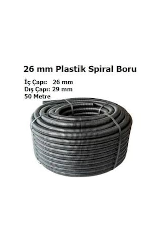 26 Mm Plastik Spiral Boru 50 Mt